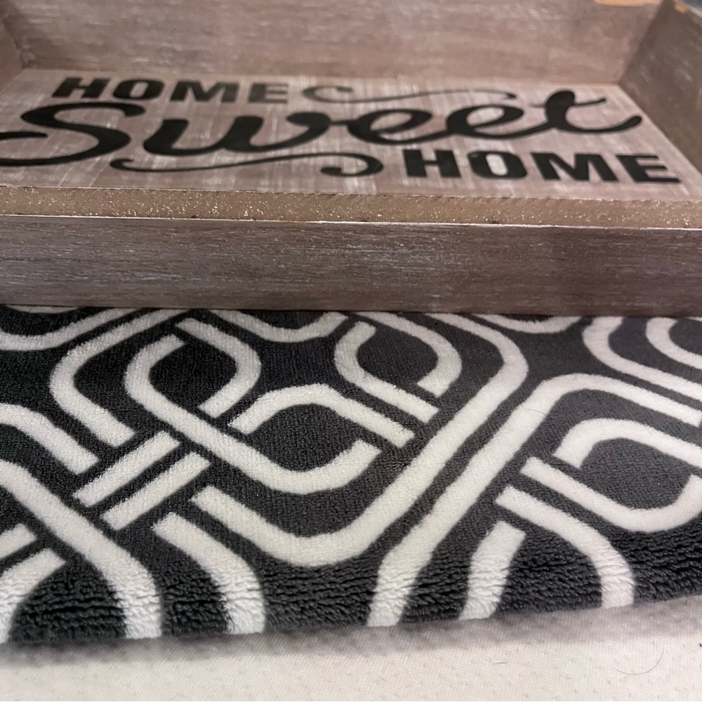 Farmhouse "Home Sweet Home" Wooden Decorative Tray - Rustic Large - Picture 13 of 14